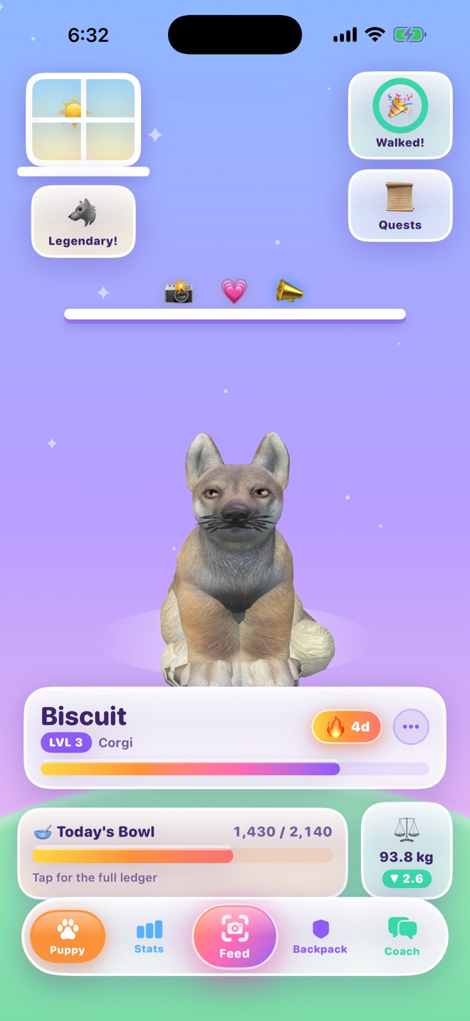 The Den with the puppy awakened as a Wolf Cub